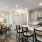 kitchen with island and seating